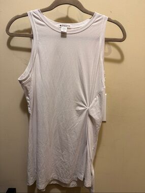 Athleta White Side-Twist Tank Top
